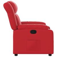 Fauteuil verstelbaar kunstleer rood - thumbnail