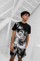 Versace Jeans Couture Pan Barocco Jersey T-Shirt Heren Zwart/Wit - Maat L - Kleur: WitZwart | Soccerfanshop - thumbnail