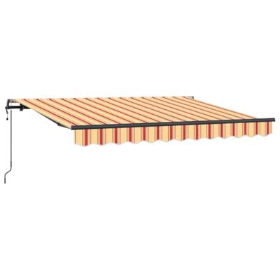 VidaXL Inklapbaar zonnescherm geel 350 x 200 cm stof VidaXL Inklapbaar zonnescherm geel 350 x 200 cm stof