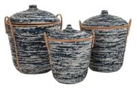 Mandenset DKD Home Decor Rotan Boho (51 x 51 x 65 cm) - thumbnail