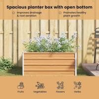 Verhoogde plantenbak Licht Bruin 100 x 100 x 45 cm - thumbnail