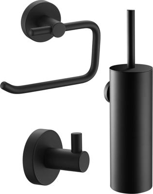 Ben Rundo toilet accessoires 3-delig mat zwart
