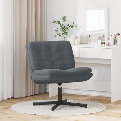 Draaibare Relaxstoel Donkergrijs 63 x 75 x 76 cm Fluweel - thumbnail
