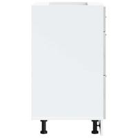 Keuken onderkast Porto bewerkt hout betongrijs - thumbnail