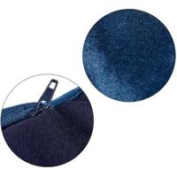 Kussen Fluweel Blauw Polyester (45 x 13 x 45 cm) - thumbnail