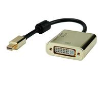 ROLINE GOLD 4K Mini DisplayPort-DVI adapter, actief, v1.2, Mini DP ST - DVI BU - thumbnail