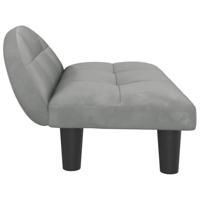 Hondenmand 70x52x30 cm fluweel lichtgrijs - thumbnail