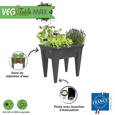 EDA 13925 G.ANT Hoogbeet „MAX” antraciet 75,6x55,6x68cm, 85 L 1 stuk(s)
