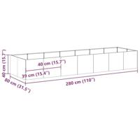 Plantenbak 280x80x40 cm roestvrij staal - thumbnail