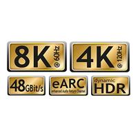 Maxtrack C 221-1,5HNL HDMI-kabel HDMI Aansluitkabel HDMI-A-stekker, HDMI-A-stekker 1.50 m Zwart 8K UHD - thumbnail