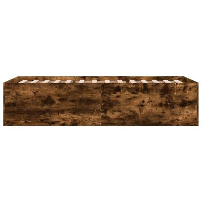 Bedframe bewerkt hout gerookt eikenkleurig 75x190 cm
