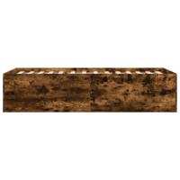 Bedframe bewerkt hout gerookt eikenkleurig 75x190 cm - thumbnail