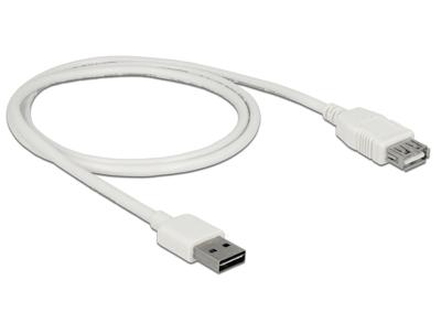 Delock 85199 Verlengkabel EASY-USB 2.0 Type-A male > USB 2.0 Type-A female wit 1 m