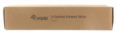 Equip 333280 3-Outlet Power Strip, 1.1 m, Type F, Black, CE, 3 AC outlet(s), 220 - 240 V - thumbnail