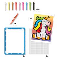 Quercetti pixel art basis eenhoorn, 880dlg. - thumbnail