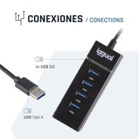iggual Hub USB-A 3.0 x 4 puertos USB-A 3.0 - thumbnail