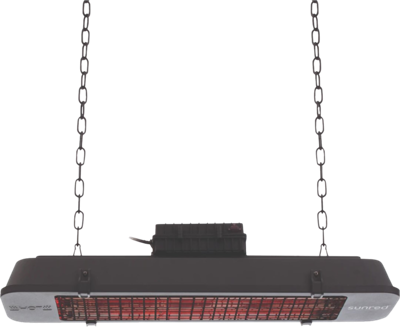 Vintage Donker hangende terrasverwarmer Zwart 2500 watt