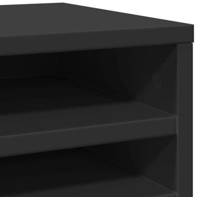 VidaXL Bureau organiser 36x26x29,5 cm bewerkt hout zwart