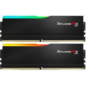 G.Skill Ripjaws M5 RGB Werkgeheugenset voor PC Retail DDR5 64 GB 2 x 32 GB Non-ECC 6000 MHz 288-pins DIMM CL30 F5-6000J3040G32GX2-RM5RK G.Skill Ripjaws M5 RGB Werkgeheugenset voor PC Retail DDR5 64 GB 2 x 32 GB Non-ECC 6000 MHz 288-pins DIMM CL30 F5-6000J3040G32GX2-RM5RK
