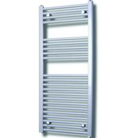 Elektrische Design Radiator Sanicare Plug & Play 111,8x60 cm Zilver Grijs 730 Watt Met Chroom Thermostaat Links Sanicare - thumbnail