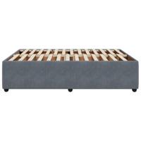 Bedframe zonder matras 160x200 cm fluweel donkergrijs - thumbnail