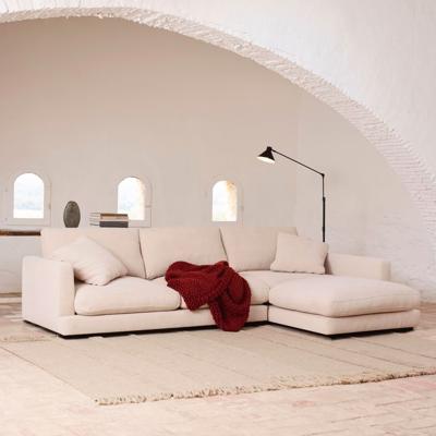 Kave Home 4-zits Loungebank 'Gala' Rechts, Chenille, kleur Beige