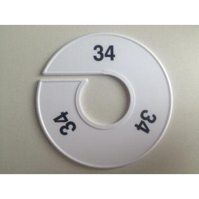 Maatring 11 cm wit/zwart 34