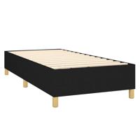 Boxspring met matras stof zwart 90x190 cm - thumbnail