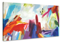 Schilderij - Abstract Aquarel (print op canvas), 2 maten, Premium print - thumbnail