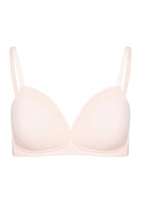 Hanro Dames Lingerie Cotton Lace spacer bh zonder beugel roze 072432