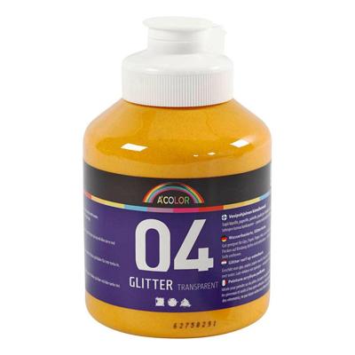 Creativ Company Acrylverf glitter voor kinderen - warm geel, 500ml Creativ Company Acrylverf glitter voor kinderen - warm geel, 500ml