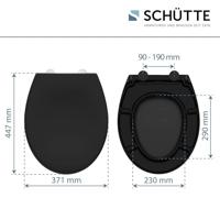 Toiletbril Schutte Lupos Softclose en Quick-Release Mat Zwart - thumbnail