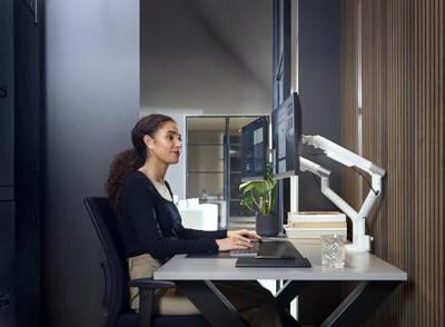 OneForAll DM 7220 Universele dubbele monitorarm Monitorarm Wit - thumbnail