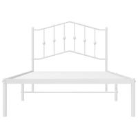 Bedframe met hoofdbord metaal wit 100x190 cm - thumbnail