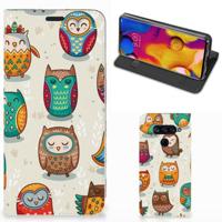 LG V40 Thinq | Hoesje maken | Vrolijke Uilen - thumbnail