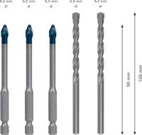 Bosch Accessoires Expert HardCeramic HEX-9 gemengde boorset 6 mm 5-delig - 1 stuk(s) - 2608900596 - thumbnail