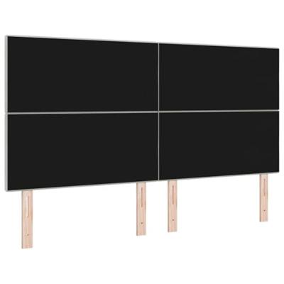 LED Hoofdbord met LED-striplichten Lichtgrijs 180 cm Polyester