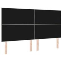 LED Hoofdbord met LED-striplichten Lichtgrijs 180 cm Polyester - thumbnail