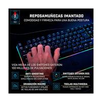 Toetsenbord Newskill NS-KB-GUNGNYR-GAT-RE Wit Qwerty Spaans QWERTY - thumbnail