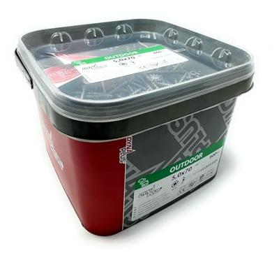 Dynaplus Unischroef/Spaanplaatschroef Ar-Coating Platkop deeldraad Torx TX25 5.0X90/45 | 400 stuks - 0289.14.42501