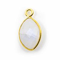 Geboortesteen Hanger Juni Maansteen 925 Zilver & Verguld (12 mm) - thumbnail