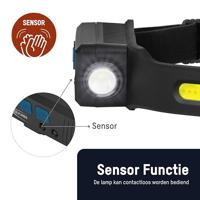 Ansmann Sensor-Stirnlampe HD240RS Hoofdlamp COB LED werkt op Li-ion oplaadbare batterij 240 lm 12.5 h - thumbnail