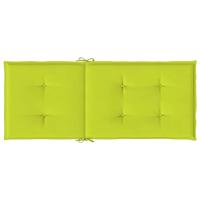 Tuinstoelkussens 6 st hoge rug 120x50x3 cm stof heldergroen - thumbnail