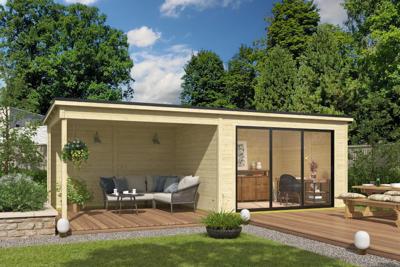 Blokhut Pernilla 385x295 Aanbouw Outdoor Life - Outdoor life