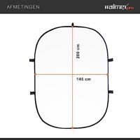 Walimex Pro 2in1 vouwen ondergrond, reflecterend katoen, incl. praktische draagtas, 150 x 200 cm zwart/wit - thumbnail
