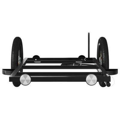 Fietstrailer 122x53x28 cm ijzer zwart - thumbnail