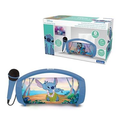 Bluetooth Luidspreker met Karaokemicrofoon Lexibook Stitch Disney Blauw Bluetooth luidspreker