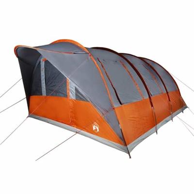 VidaXL Tunneltent 7-persoons waterdicht grijs en oranje VidaXL Tunneltent 7-persoons waterdicht grijs en oranje