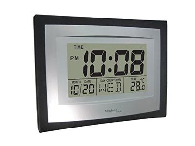 Techno Line WS 8004 Wandklok Kwarts 22 cm x 17 cm x 3.5 cm Zilver, Zwart Techno Line WS 8004 Wandklok Kwarts 22 cm x 17 cm x 3.5 cm Zilver, Zwart