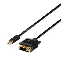 AISENS A125-0362 Mini DP-naar-VGA-converterkabel, mini-DP-stekker naar VGA-stekker, zwart, 2,0 m - thumbnail